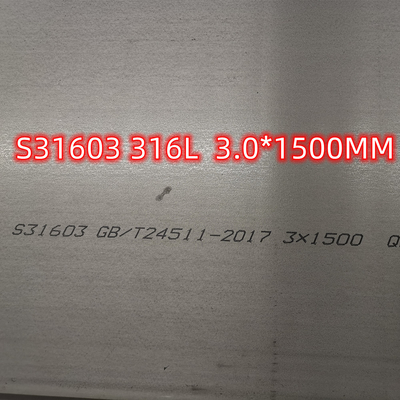 ASTM A240 S31603 316L Stainless Steel Plate Properties 316L Stainless Steel Plate