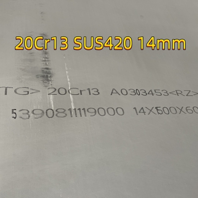 AISI 420 ورق TISCO 20Cr13 SUS420J1 430J2 DIN 1.4021 صفحه فولاد ضد زنگ 10-50mm