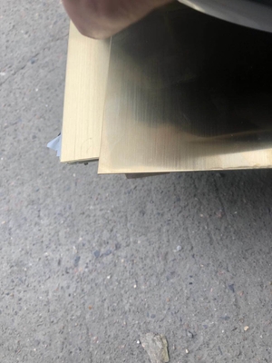ورق فولاد ضد زنگ طلای شامپاین برش به سطح سطح مو با فیلم PVC 304 Inox