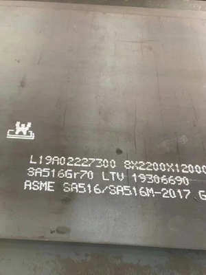 بشقاب استیل کربن ASME SA516 درجه 70 ، ورق فولادی نورد گرم داغ