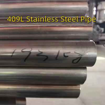 SUS 409l فولاد ضد زنگ لوله جوش داده شده شیمیایی اندازه استاندارد 60.5 * T1.2 * 5800
