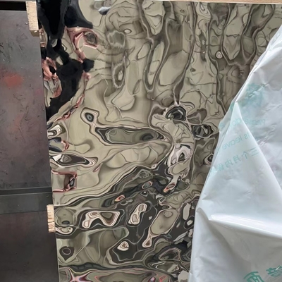 316L فولاد ضد زنگ 2000mm آینه تزئین موج آب پلاکا آب شیل موج سیاه سطح