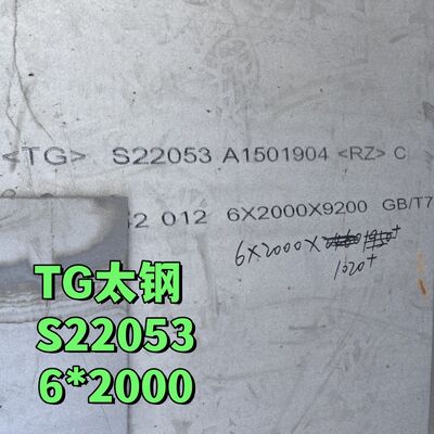 دوپلکس 2205 S31803 S32205 صفحه های فولاد ضد زنگ DSS گرم رول 6 * 2000 * 6000mm