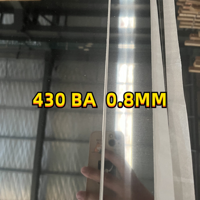430 BA DIN 1.4016 سطح با فیلم PE ورق فولاد ضد زنگ 0.5 * 1220 * 2440mm