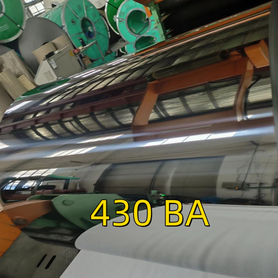 430 BA DIN 1.4016 سطح با فیلم PE ورق فولاد ضد زنگ 0.5 * 1220 * 2440mm
