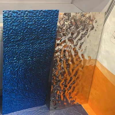 0.5*1220x2440mm فولاد ضد زنگ آب خط موج ورق صفحه 201 متوسط خط موج طلایی