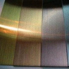 0.5*1240x2440mm فولاد ضد زنگ صفحه آینه صاف پانل Ti-طلای صفحه آینه