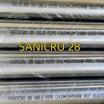 SANICRO 28 UNS N08028/W. Nr. 1.4563 SMLS لوله آلیاژ28 لوله های فولاد ضد زنگ 114*5*6000