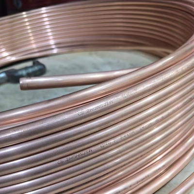 لوله مس خالص 99.9% JIS H3300 OD 1 1/4 ′′ x thk. 2 mm x L 3500 mm لوله مس قرمز 9.5 * 1.5