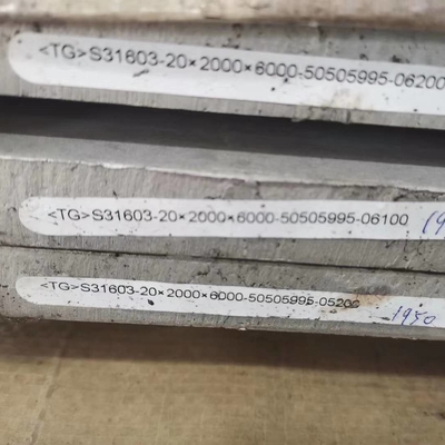 55mm ضخامت فولاد ضد زنگ 316L صفحه 2000 * 6000mm Din1.4404 s31603 12mm ضخامت صفحه SS درجه 316