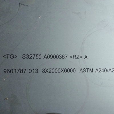 1500*6000mm طول S32750 2507 صفحه فولادی فوق دوگانه DIN1.4410 صفحه فولادی ضد زنگ