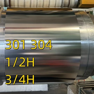 JIS G4313-2011 استاندارد SUS301 SUS304 CSP H 3/4H 1/2H سیم پیچ فولاد ضد زنگ 0.5-2mm