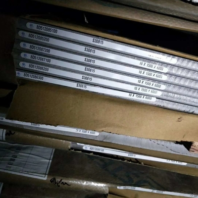 Astm A240 DIN / EN 1.4835 253MA UNS S30815 صفحه فولاد ضد زنگ داغ 8.0 * 1500 * 6000mm