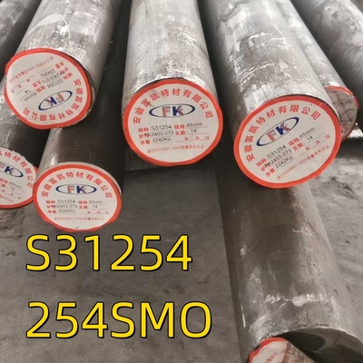 UNS S31254 Avesta 254SMO آلیاژ های گرم رول F44 استیل ضد زنگ میله دور OD 80mm
