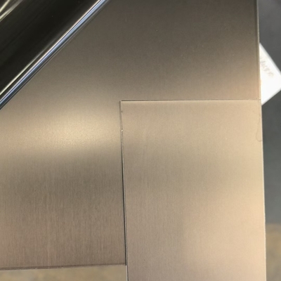 304 برش خاکستری مات Pvd تیتانیوم فولاد ضد زنگ 0.85 * 1220 * 2440mm با فیلم محافظ Pvc 7c