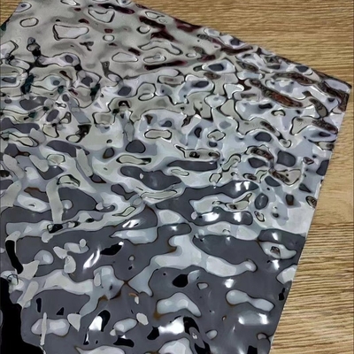 SUS304 صفحه آینه اثر موج 201 304 پنل عسل فولاد ضد زنگ 0.5*1220*3000mm