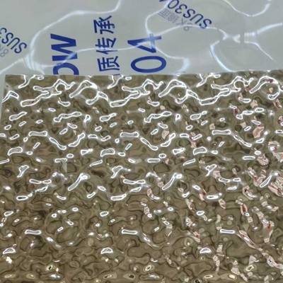 فلز 304 201 فولاد ضد زنگ آب خط موج ورق دیوار فلز صفحه تزئینی 0.6 * 1219 * 2438mm