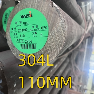 فولاد ضد زنگ 304 میله گرد روشن سیاه AISI 304L فولاد ضد زنگ Soild Bar OD 110MM