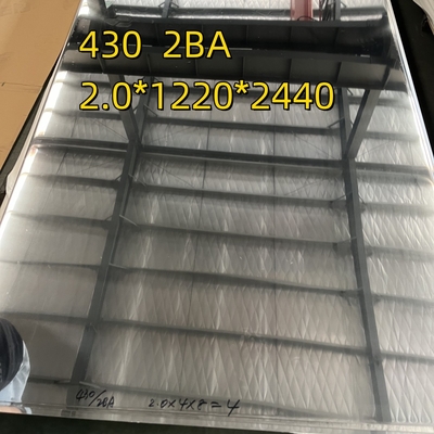 1.2mm 430 BA ورق فلز ضد زنگ پولیش شده و صفحه SUS 430 SS