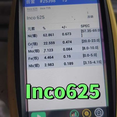 ASTM B166 اینکونل 625 UNS N06625 اینکونل نیکل آلیاژ 80 میلی متر با آزمایش PMI