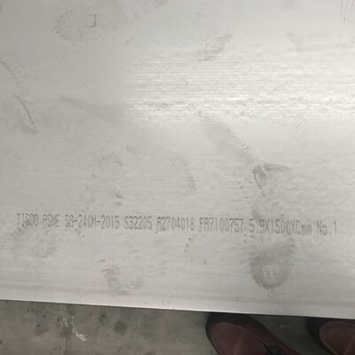 دوپلکس 2205 S31803 S32205 صفحه های فولاد ضد زنگ DSS گرم رول 6 * 2000 * 6000mm