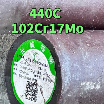 فولاد ضد زنگ DIN 1.4125 X105CrMo17 نورد گرم AISI 440C SUS440C میله گرد