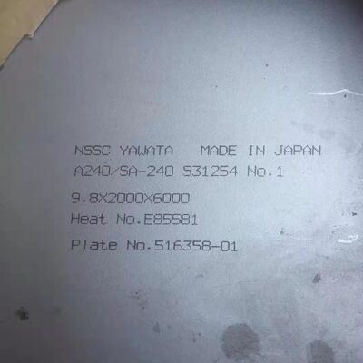 S31254 254 SMO صفحه فولادی فولادی F44 SA240 UNS S31254 صفحه 3.0*1219*2438mm