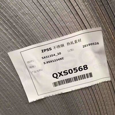 S31254 254 SMO صفحه فولادی فولادی F44 SA240 UNS S31254 صفحه 3.0*1219*2438mm