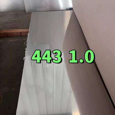 ASTM A240 SUS443 UNS S44330 DIN1.4611 X2CrTi21 ورق فولاد ضد زنگ 1.2*1220mm