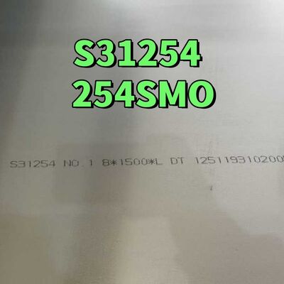 254SMO S31254 Super Austenitic Stainless Steel Sheet 1.4547 6 آلیاژ مولیبدن برای تجهیزات شورش آب دریا
