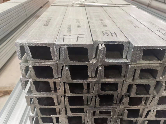 بخش فولادی سازه ای گالوانیزه میله فولادی Astm A36 U شکل