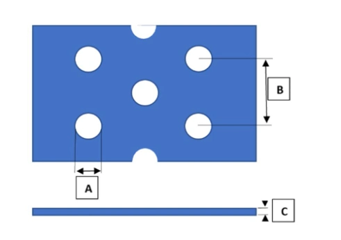 صفحه سوراخ شده فولاد ضد زنگ SUS316L 1.5MM THK X HOLE Ø2MM X PITCH 3MM X L1219MM X 2438MM 0